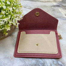 Load image into Gallery viewer, Keychain - Card Holder Wallet - Burgundy
