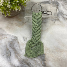 Load image into Gallery viewer, Keychain - Macrame - Braided Olive
