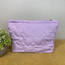 Load image into Gallery viewer, Puffer Pouch - Heart - Light Purple
