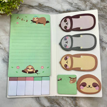 Load image into Gallery viewer, Sticky Note Booklet Set - Sloths
