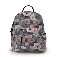 Load image into Gallery viewer, Mini Backpack - Grey Pink Floral
