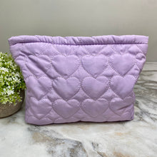 Load image into Gallery viewer, Puffer Pouch - Heart - Light Purple
