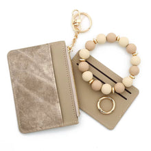 Load image into Gallery viewer, Denim Suede Bracelet Keychain &amp; Card Holder - PREORDER
