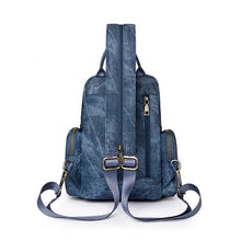 Load image into Gallery viewer, Sydney Denim 2-in-1 Sling + Backpack - Blue
