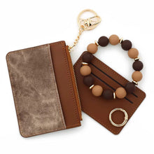 Load image into Gallery viewer, Denim Suede Bracelet Keychain &amp; Card Holder - PREORDER
