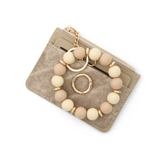 Load image into Gallery viewer, Denim Suede Bracelet Keychain &amp; Card Holder - PREORDER
