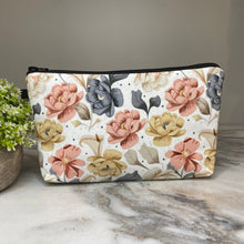 Load image into Gallery viewer, Pouch - Floral Slate Mustard Peach
