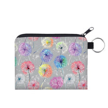 Load image into Gallery viewer, Mini Pouch - Rainbow Dandelion on Grey
