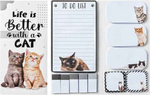 Load image into Gallery viewer, Sticky Note Booklet Set - Life Is Better Cat
