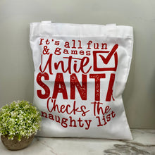 Load image into Gallery viewer, Tote Bag - Christmas - Naughty List
