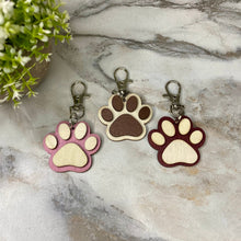 Load image into Gallery viewer, Wooden Keychain - Paw Print
