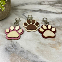 Load image into Gallery viewer, Wooden Keychain - Paw Print
