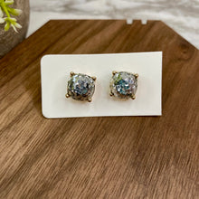 Load image into Gallery viewer, Metal &amp; Acrylic Stud - Silver Disco

