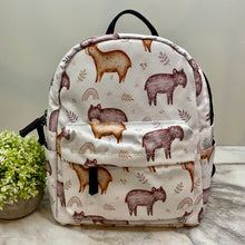 Load image into Gallery viewer, Mini Backpack - Capybara Rainbow Prints
