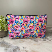Load image into Gallery viewer, Pouch - Floral Pink Yellow Poppy
