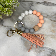 Load image into Gallery viewer, Silicone Bracelet Keychain - Orange

