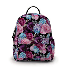 Load image into Gallery viewer, Mini Backpack - Floral Purple Blue Pink
