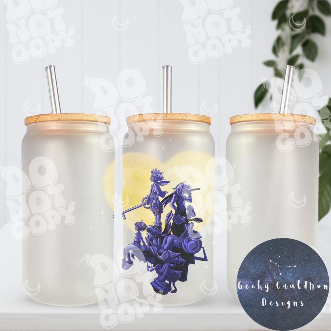Kingdom Hearts 16oz Glass Can