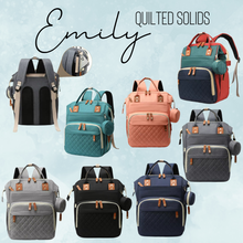 Load image into Gallery viewer, Emily Travel Bag - Quilted Solids - PREORDER
