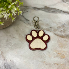 Load image into Gallery viewer, Wooden Keychain - Paw Print

