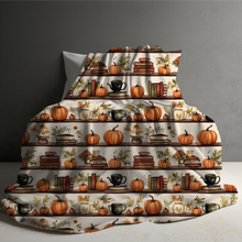 Load image into Gallery viewer, Blanket - Halloween - Pumpkin Bookshelf - PREORDER

