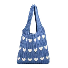 Load image into Gallery viewer, Heart Tote Bag - Knit Sweater
