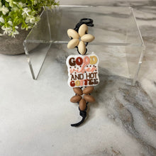 Load image into Gallery viewer, Keychain - Silicone Bead - Good Vibes &amp; Hot Coffee
