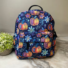 Load image into Gallery viewer, Mini Backpack - Glowing Pumpkins Fall Halloween
