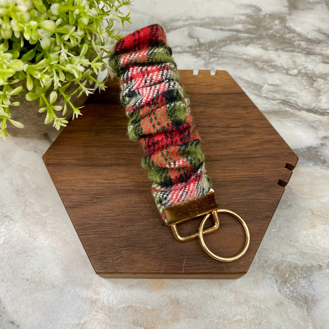 Scrunchie Bracelet Keychain - Sweater Holiday Christmas - #7