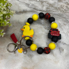 Load image into Gallery viewer, Silicone Bracelet Keychain - Duck Duck Jeep - Large Duck - Red
