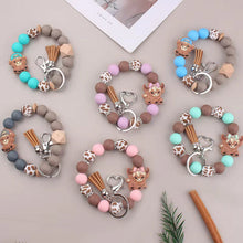 Load image into Gallery viewer, Silicone Bracelet Keychain - Highland Cow - PREORDER 5/6-5/9
