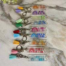Load image into Gallery viewer, Keychains - Clear Acrylic Positivity Mix
