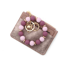 Load image into Gallery viewer, Denim Suede Bracelet Keychain &amp; Card Holder - PREORDER
