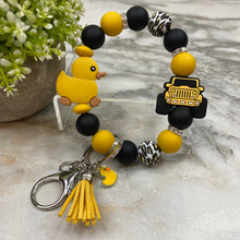 Load image into Gallery viewer, Silicone Bracelet Keychain - Duck Duck Jeep - Large Duck - Yellow
