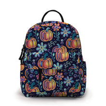 Load image into Gallery viewer, Mini Backpack - Glowing Pumpkins Fall Halloween
