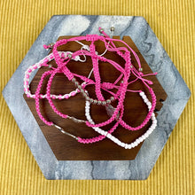 Load image into Gallery viewer, Bracelet Pack - Adjustable String &amp; Beads Pink
