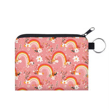 Load image into Gallery viewer, Mini Pouch - Rainbow Floral Yellow Orange Pink
