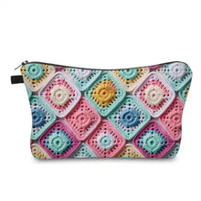 Load image into Gallery viewer, Pouch - Pastel Crochet Squares
