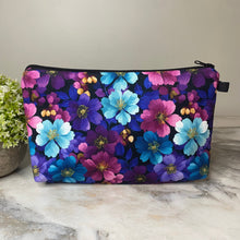 Load image into Gallery viewer, Pouch - Floral Pink Purple Aqua
