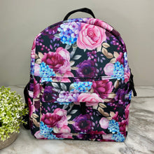 Load image into Gallery viewer, Mini Backpack - Floral Purple Blue Pink
