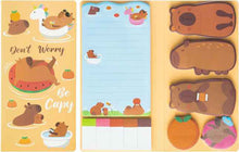Load image into Gallery viewer, Sticky Note Booklet Set - Don&#39;t Worry Be Capy (#2)
