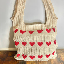 Load image into Gallery viewer, Heart Tote Bag - Knit Sweater
