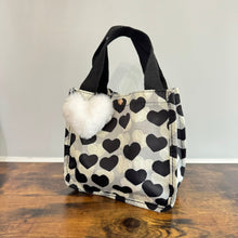 Load image into Gallery viewer, Heart Tote Bag - Black + Grey
