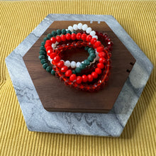 Load image into Gallery viewer, Bracelet Pack - Red + Green Bead
