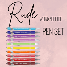 Load image into Gallery viewer, Pen Set - Rude, Snarky Work/Office
