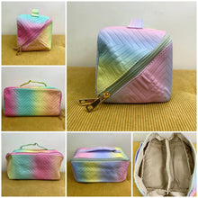 Load image into Gallery viewer, Oversized Lay Flat Cosmetic Bag - Tie Dye
