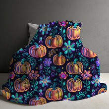 Load image into Gallery viewer, Blanket - Halloween - Glowing Pumpkins - PREORDER
