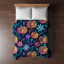 Load image into Gallery viewer, Blanket - Halloween - Glowing Pumpkins - PREORDER
