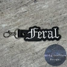 Load image into Gallery viewer, Feral Embroidered Keychain
