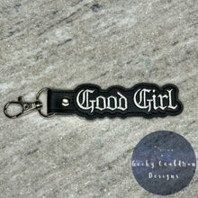 Load image into Gallery viewer, Good Girl Embroidered Keychain
